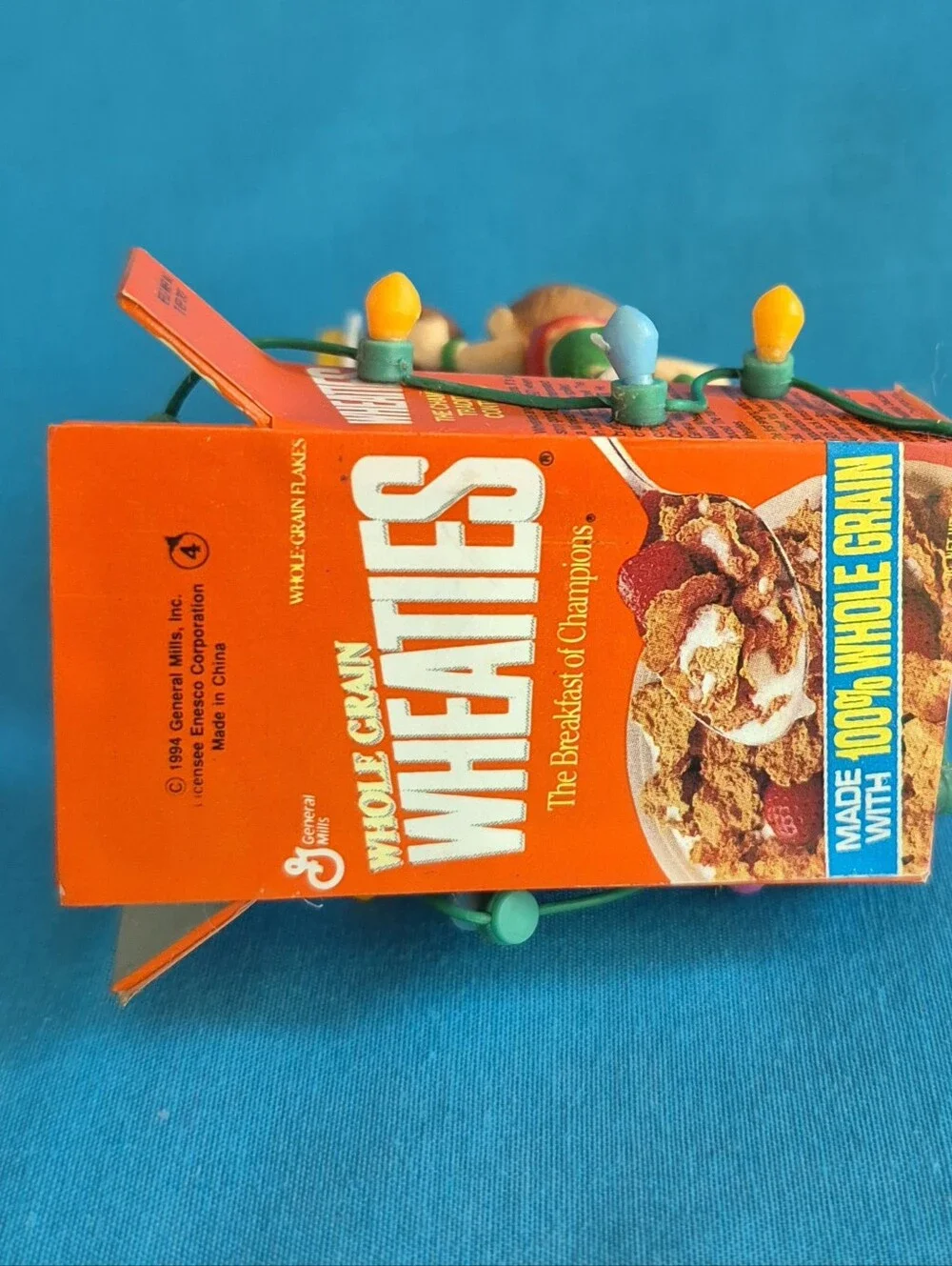 Wheaties Christmas Swishes Basketball Ornament Enesco Hoops Cereal Box